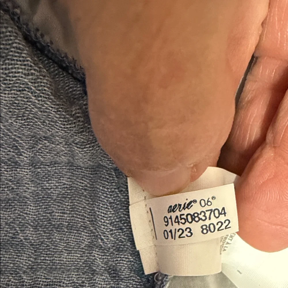 Aerie High Waist Blue Gauzy Shorts, Size XL - Picture 9 of 12